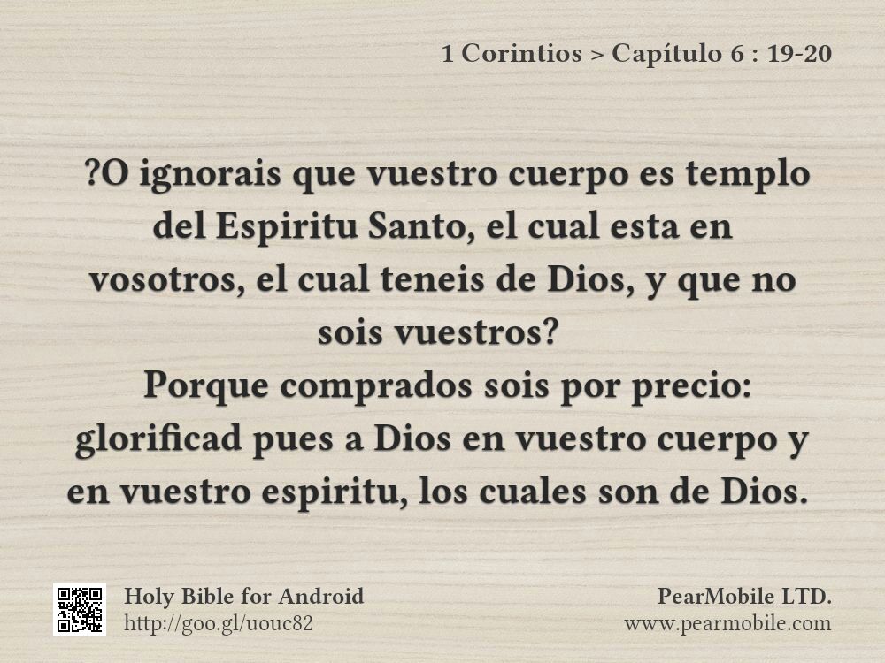 1 Corintios, Capítulo 6:19-20